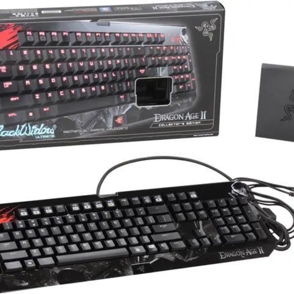 ISO Razer BlackWidow Dragon Age II Edition Keyboard - Black and Red (DO NOT BUY)
